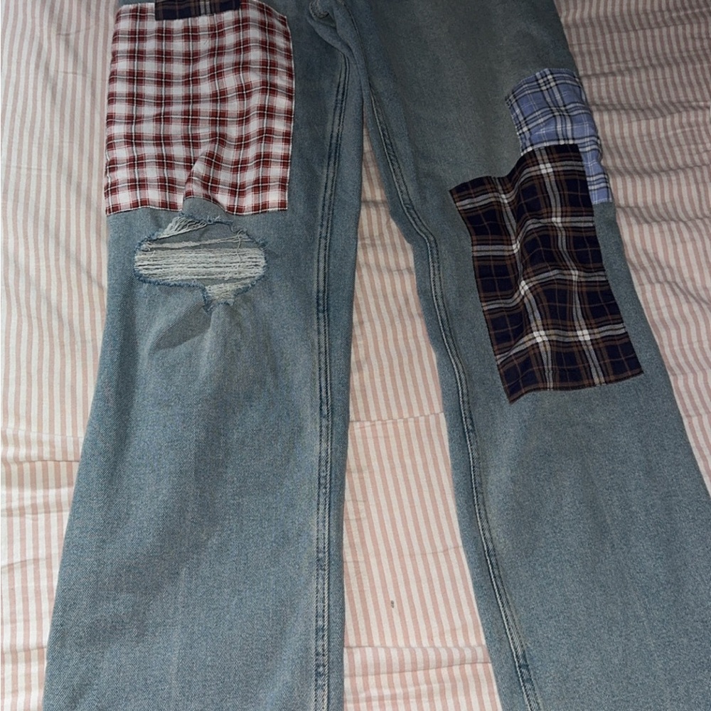 Patchwork Denim Jeans